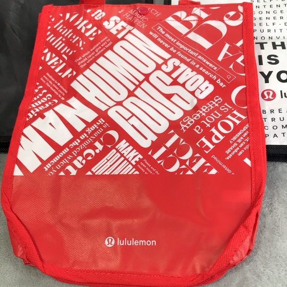3 Lululemon Reusable Eco Shopping Bag Totes - Picture 2 of 7